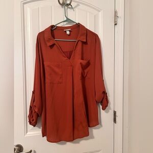Long sleeve rest, color blouse, size 2X